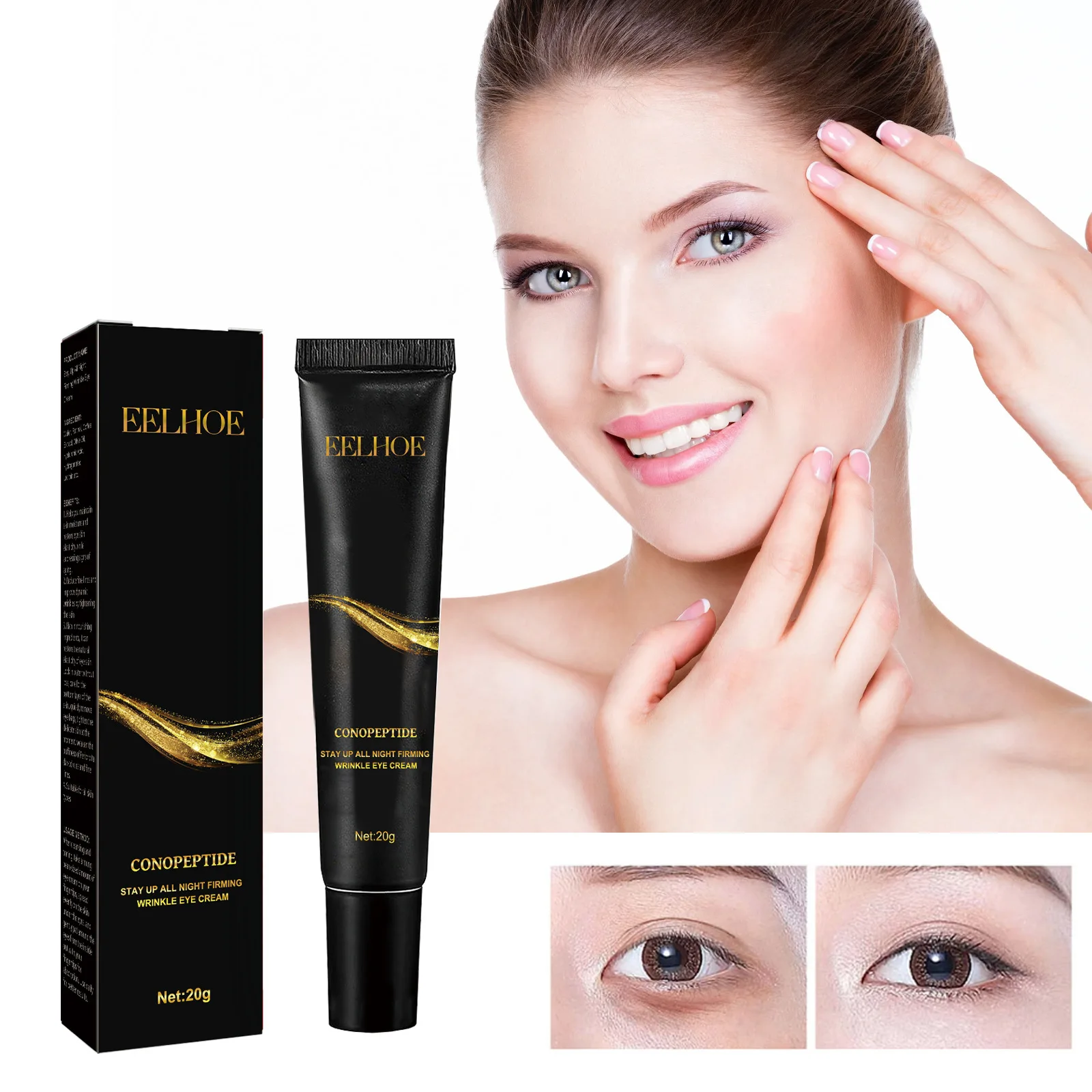 

Eelhoe 20g Eye Firming Cream Lightens Dark Circles Puffiness Remove Wrinkles Lift Tightening Smooth Moisture Repairing Eye Cream