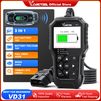 VDIAGTOOL VD31 OBD2 Scanner Car Engine Fault Code Reader with Key Battery Testing/Live Data/I/M Readiness for All OBDII Cars