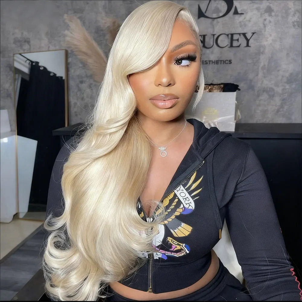 

Парик из натуральных волос 613 медово-блонд, плотность 250, с волнистым эффектом, с HD прозрачной сеткой, 13x4, 13x6, для женщин ﻿