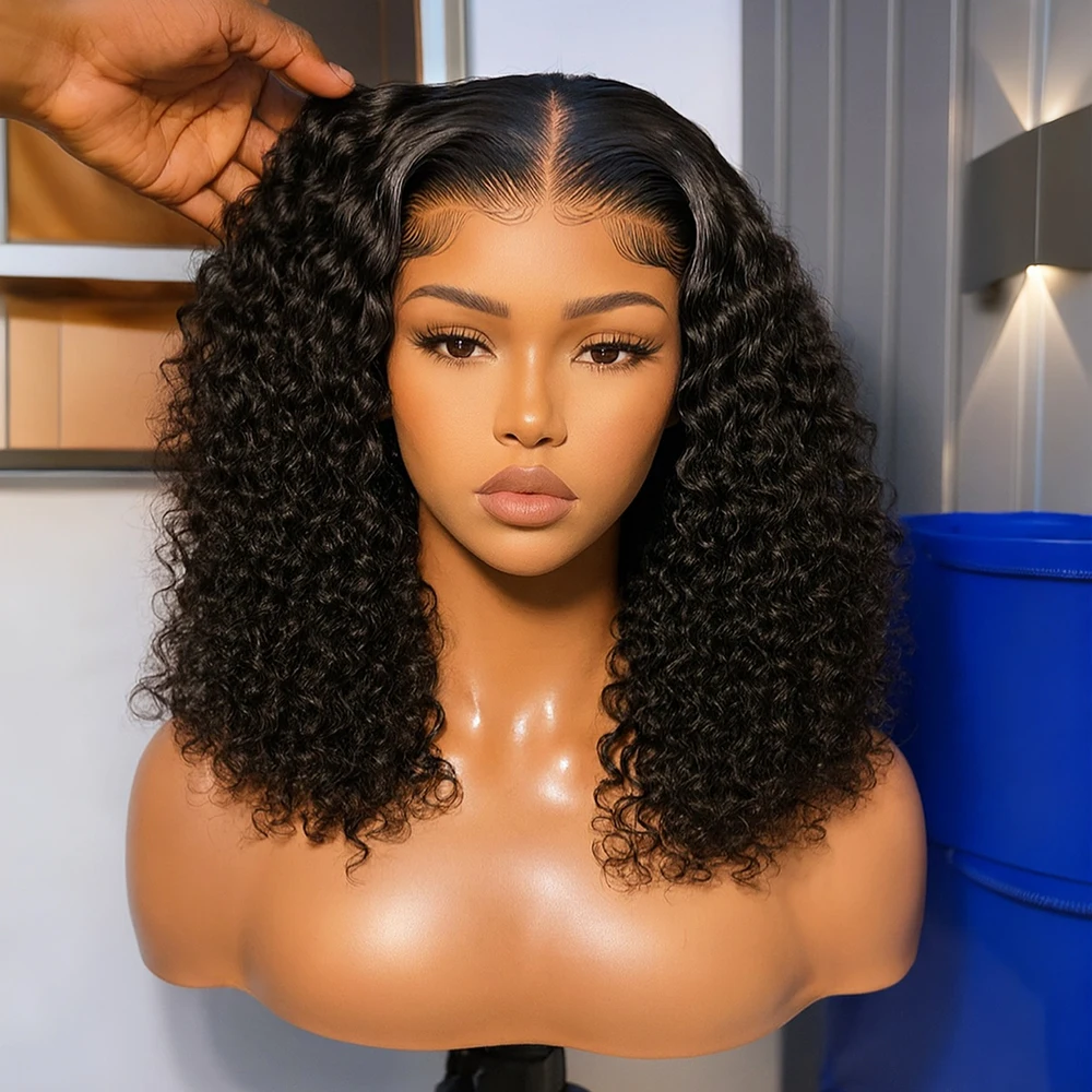 

Wear And Go 13x4 Water Wave Bob Lace Wig For Women Curly 7x5 Бесклеевой парик Человеческие волосы Предварительно вырезанные 5x5 Готовые к работе Парики из человеческих волос