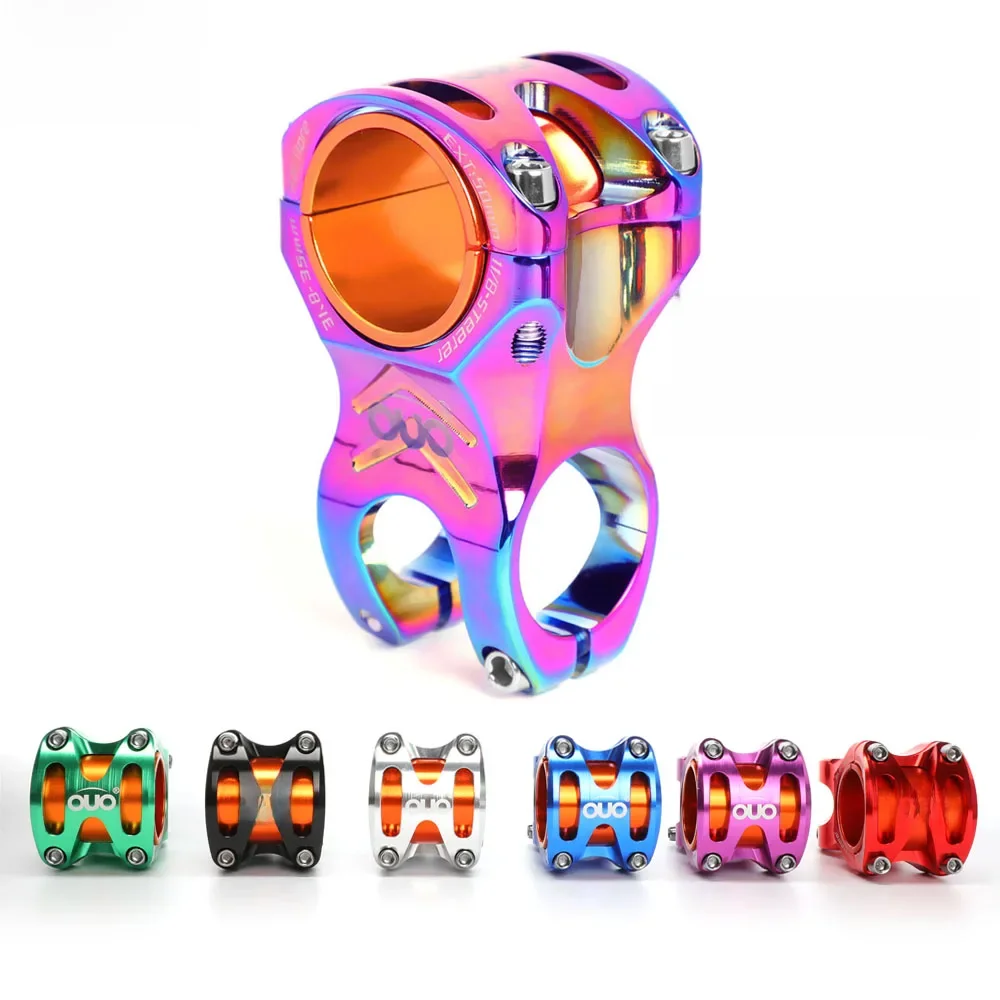 AliExpress OUO CNC MTB Stem 31.8/35mm Mountain Bike Handlebar Stem 35/50mm 0 Degree Riser DH AM Enduro 28.6mm Steerer Bicycl Stem Extender