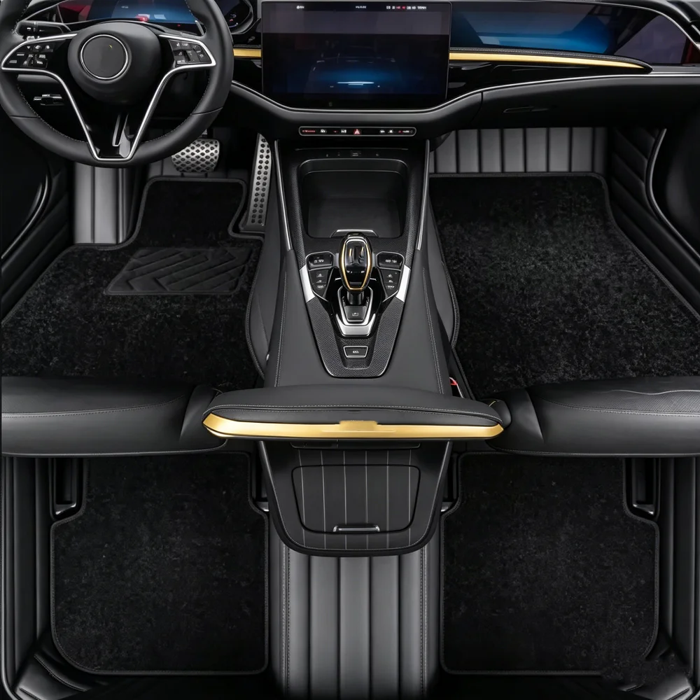Tapis de sol de voiture sur mesure 8D à couverture intégrale pour Ford Ranger Raptor RA 2023-2026 5 PICKUP ESSENCE TPE Imperméables Antidérapants Toutes saisons