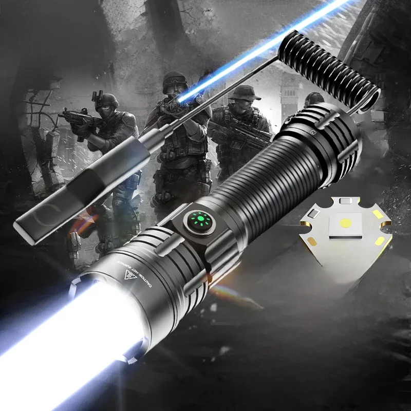 10000LM lampe de poche LED lampe de poche tactique militaire longue portée 3000M torche LED Ultra puissante Rechargeable lanterne tactique de l'armée