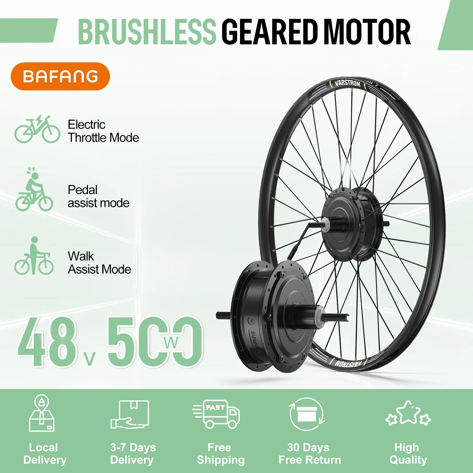 Kit di conversione completo per mozzo posteriore BAFANG 48V 500W RM G020.500.DC