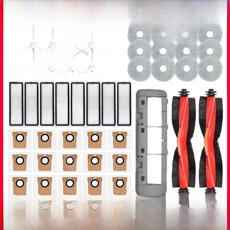 Pièces de rechange pour aspirateur Robot Xiaomi X20 Plus/X20 +/X10 + / X10 Plus, accessoires, brosse latérale principale, filtre en tissu pour sac à poussière