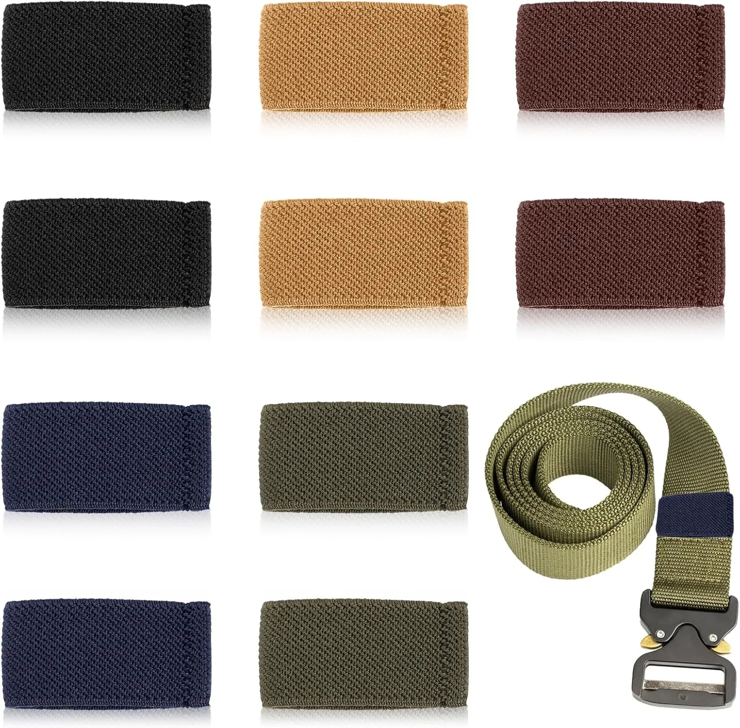 10x Elastic Belt Keepers Backpacking for 1.5'' Wide Belts/Straps Accessories Harness Strap Retainer Band Backpack Strap Holder