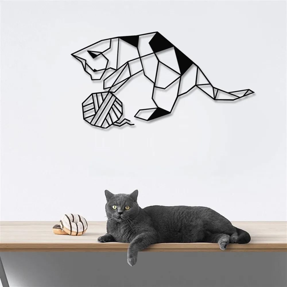 

Cat Metal Wall Decor 62x33 cm (24.4x13.0 inch)