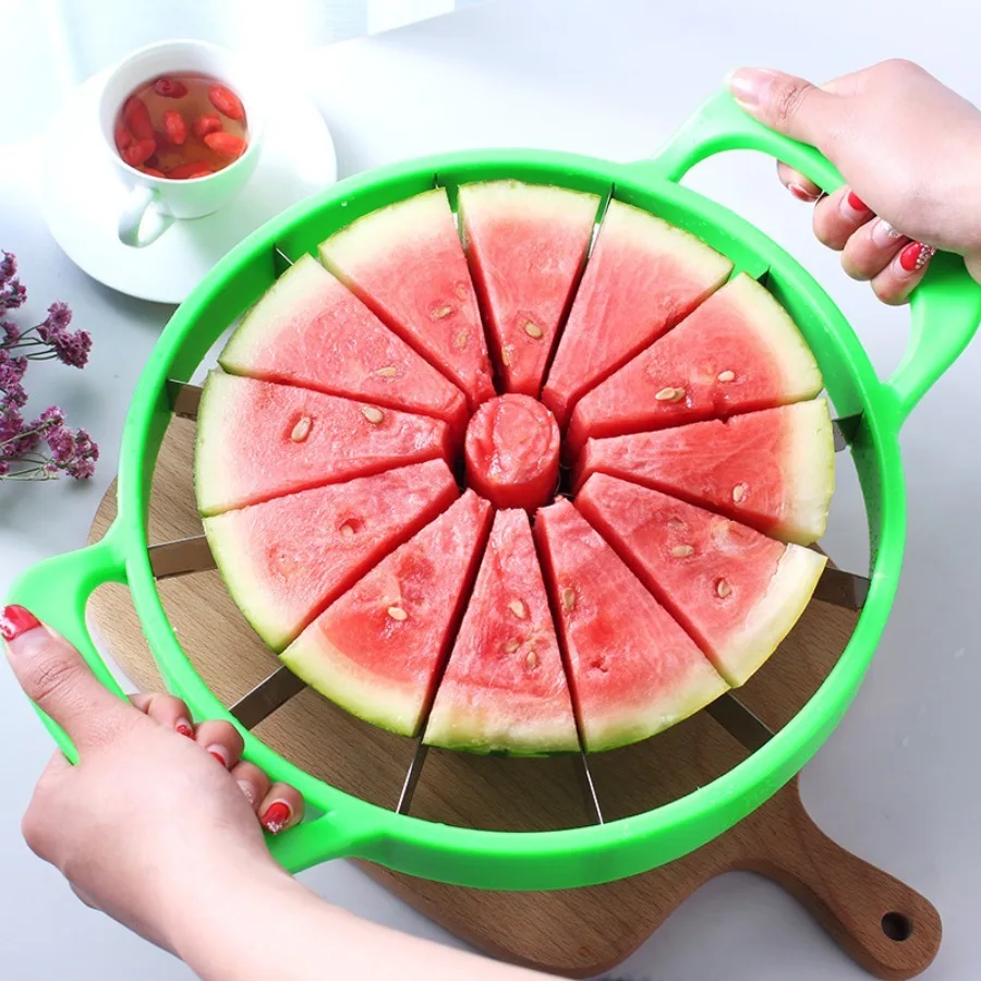 Watermelon knife stainless steel fruit cutter household watermelon slicer large Hami melon fruit divider