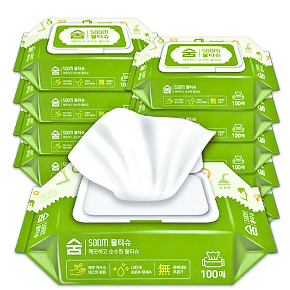 100 Breathless Wet Wet Wet Packs 10 Pack Today's Free and large-capacity Tissue Facial Tissue