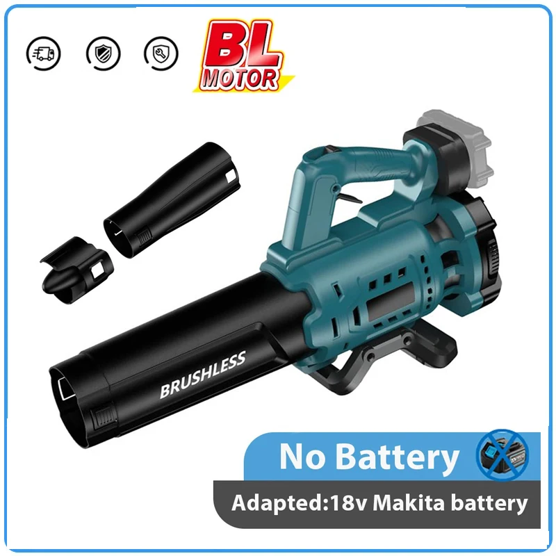 Brushless Cordless Leaf Blower Electric Blower Battery Powered Snow Blower Lawn Care 130 MPH 480 CFM fit Makita 18v Battery