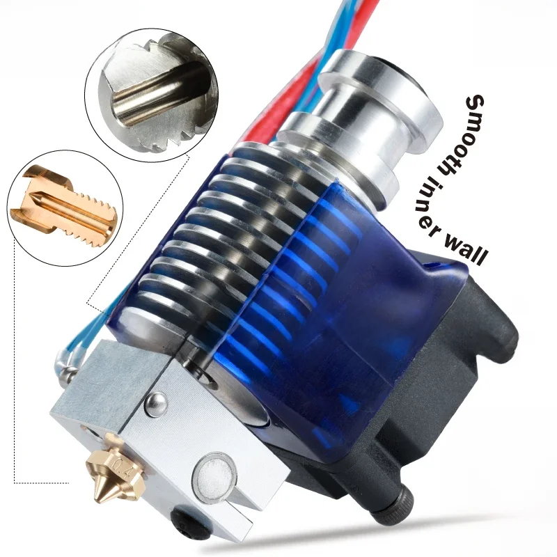 Mellow Top Quality All Metal V6 j-head Hotend wytłaczarki Bowden Kit dla V6 Hotend uchwyt wspornika wentylatora blok części do drukarek 3D — zdjęcie 2