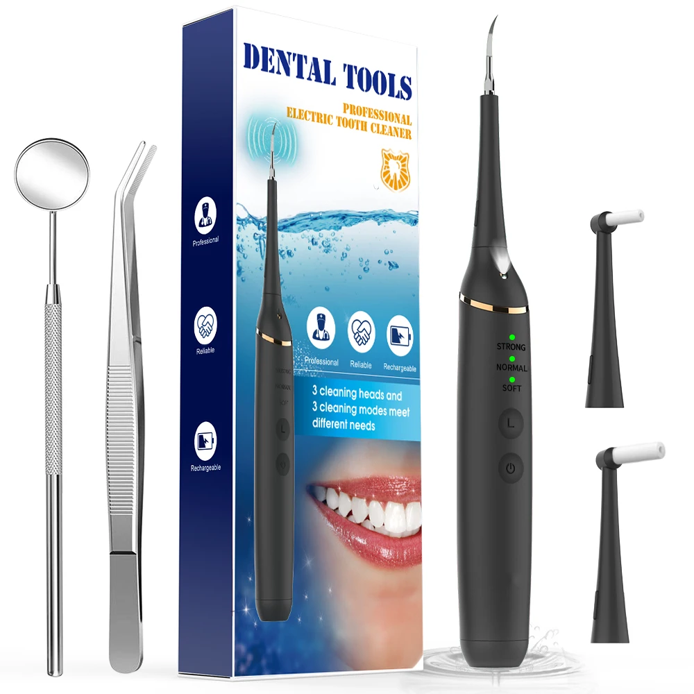 Détartreur dentaire électrique avec miroir buccal, soins bucco-dentaires pour le tartre, dissolvant de calcul SAF, nettoyeur de dents, kit de blanchiment des dents