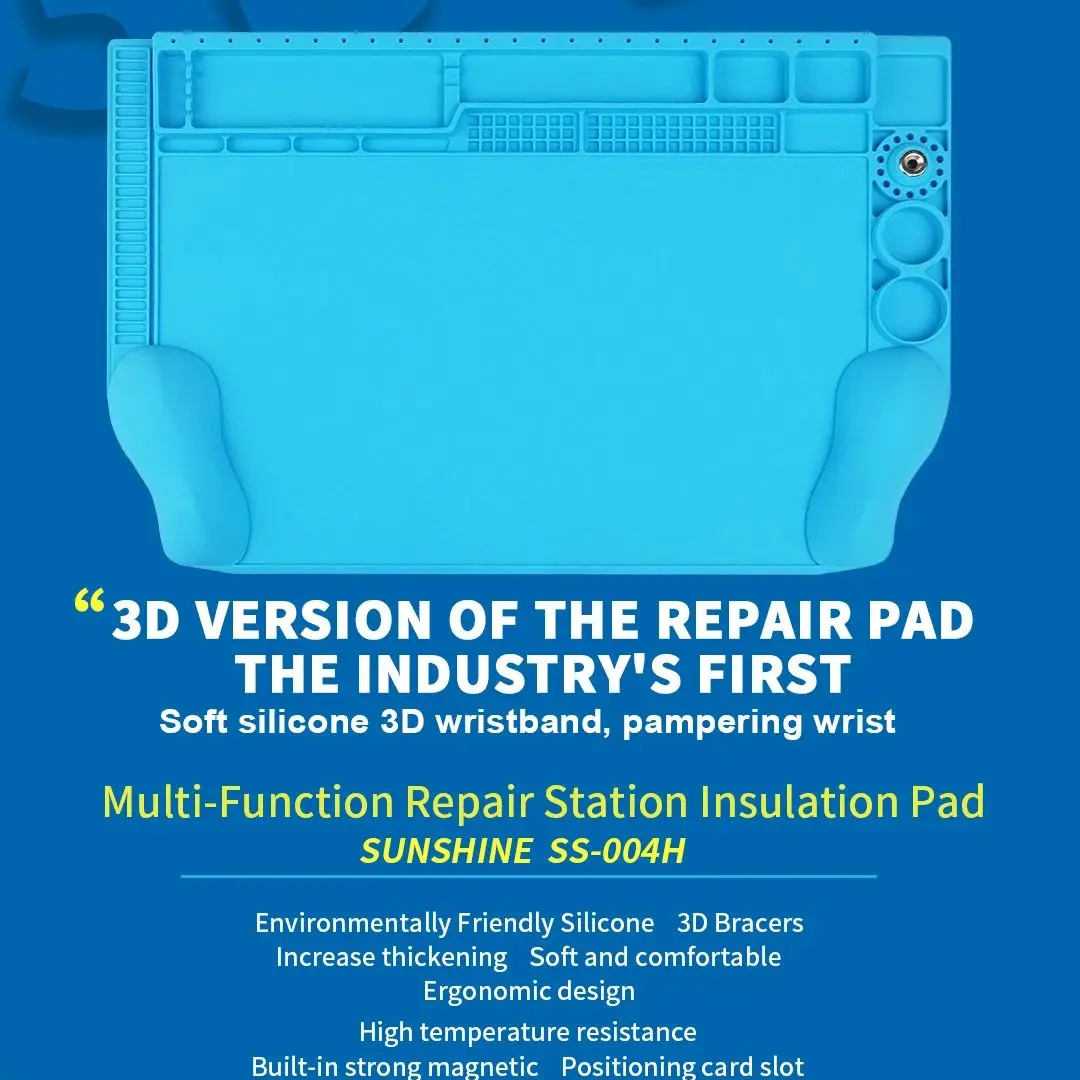 

SUNSHINE SS-004H Multi-function Repair Station Insulation Pad Soft Silicone 3D Wristband Increase Thickening For Phone Repair