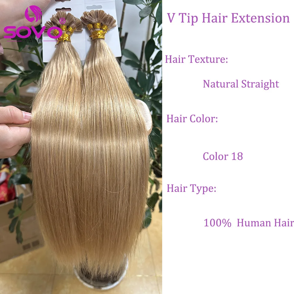 SOVO الخامس تلميح وصلة إطالة شعر طبيعي الانصهار الشعر حريري مستقيم بني داكن قبل المستعبدين الخامس شكل الكيراتين الشعر الأوروبي شعر ريمي #4