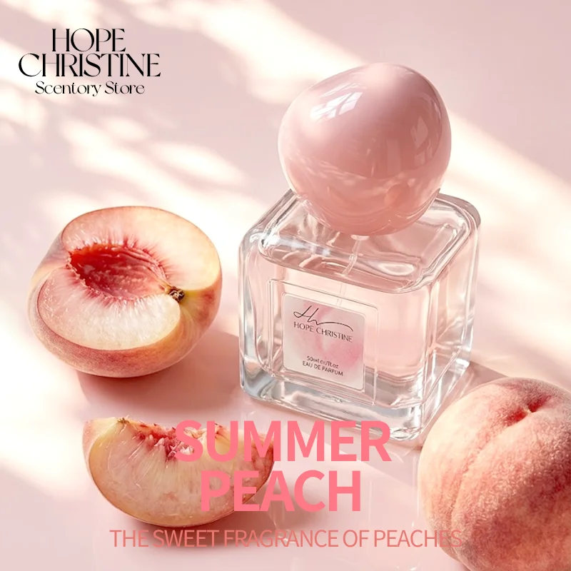 

HOPE CHRISTINE Peach Oolong Perfume Summer Fresh White Peach Fragrance Long Lasting EDP Women Tea Scent Body Spray 50ml Gift