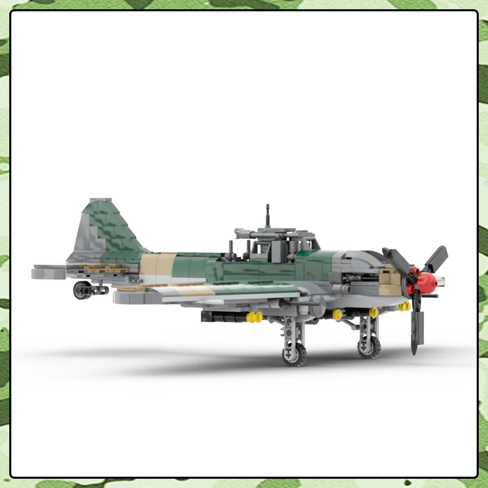 MOC-Juego de piezas de armas de combate de águila, IL-2 de la serie militar moderna, modelo de bloques de construcción DIY, juguetes de regalo para niños, pasatiempos