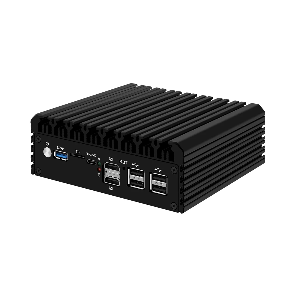 HUNSN Micro Firewall-apparaat, mini-pc, pFsense Plus, Mikrotik, Intel N100/N200/N305, RJ45, OPNsense, VPN, router-pc, 6LAN, 2HD, TF, Type-C