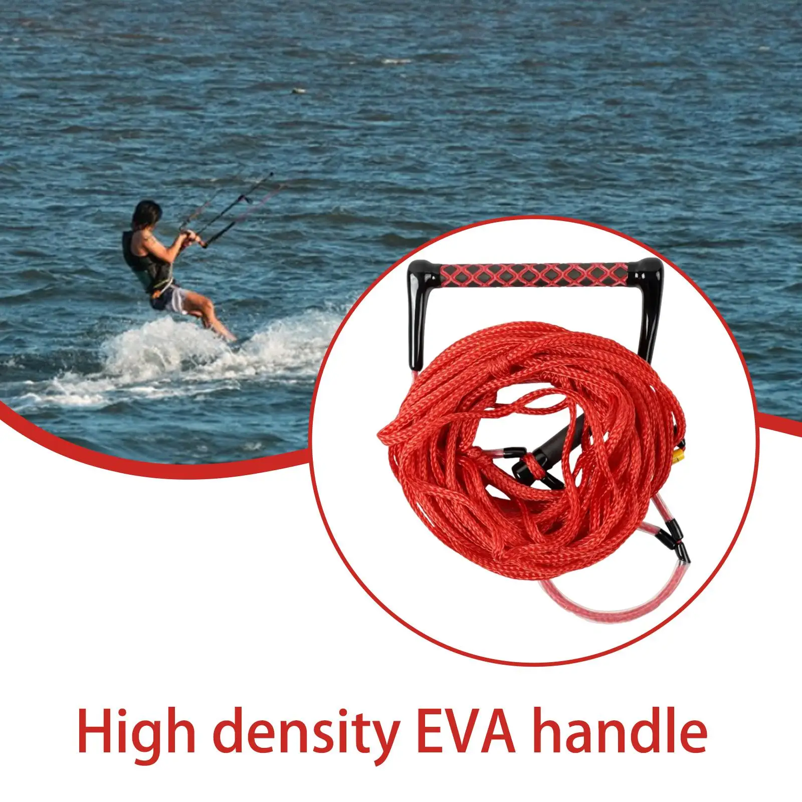 23M Wakeboard Tow Rope EVA Handle Versatile Professional Watersports Wakeboard Rope Portable for Boat Pulled Boards view 4