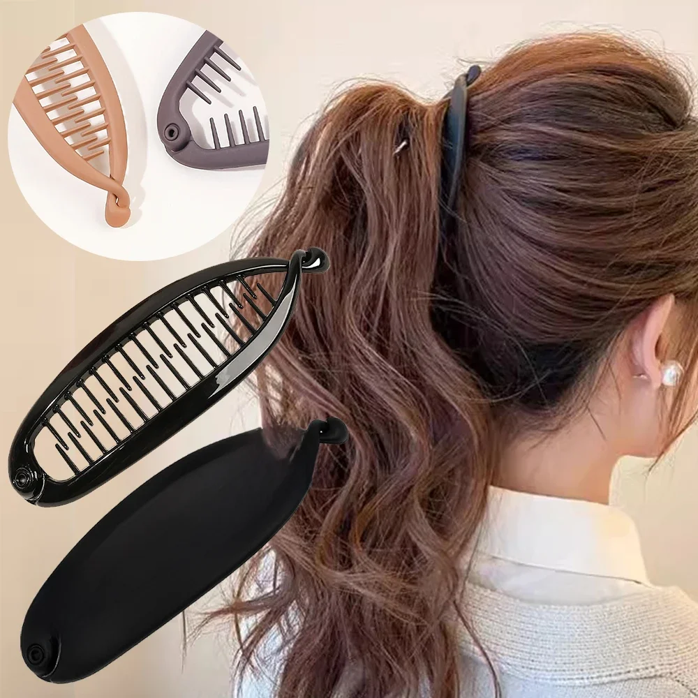 Épingle à cheveux en forme de poisson mat, queue de cheval, banane, bandeau pour femmes, accessoires pour cheveux, pince torsadée, Barrettes, couvre-chef