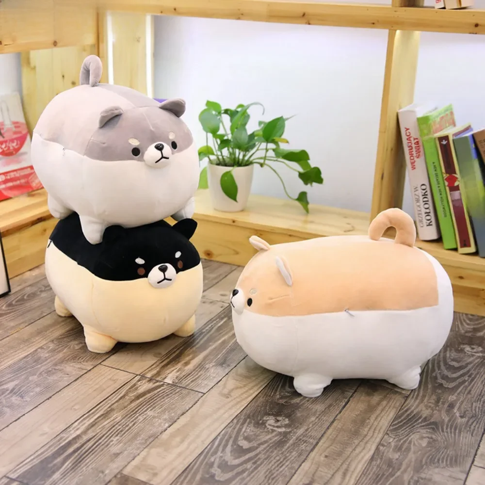 Nowy 40/50cm Śliczny pies Shiba Inu Pluszowa zabawka Wypchane miękkie zwierzę Corgi Chai Poduszka Prezent świąteczny dla dzieci Kawaii Valentine Present — zdjęcie 2