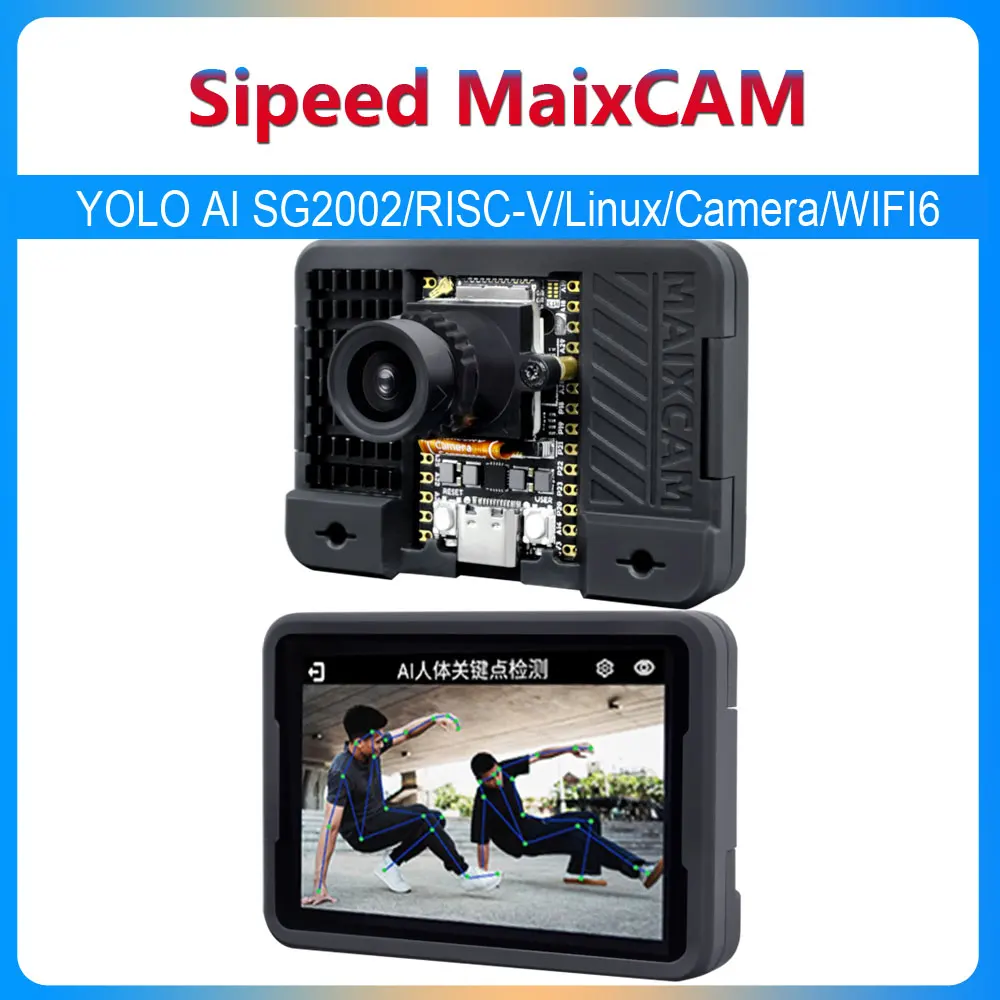 

Sipeed MaixCAM SG2002 RISC-V AI 4MP Camera Kit with 2.3inch Screen Audio WIFI6 Linux Board