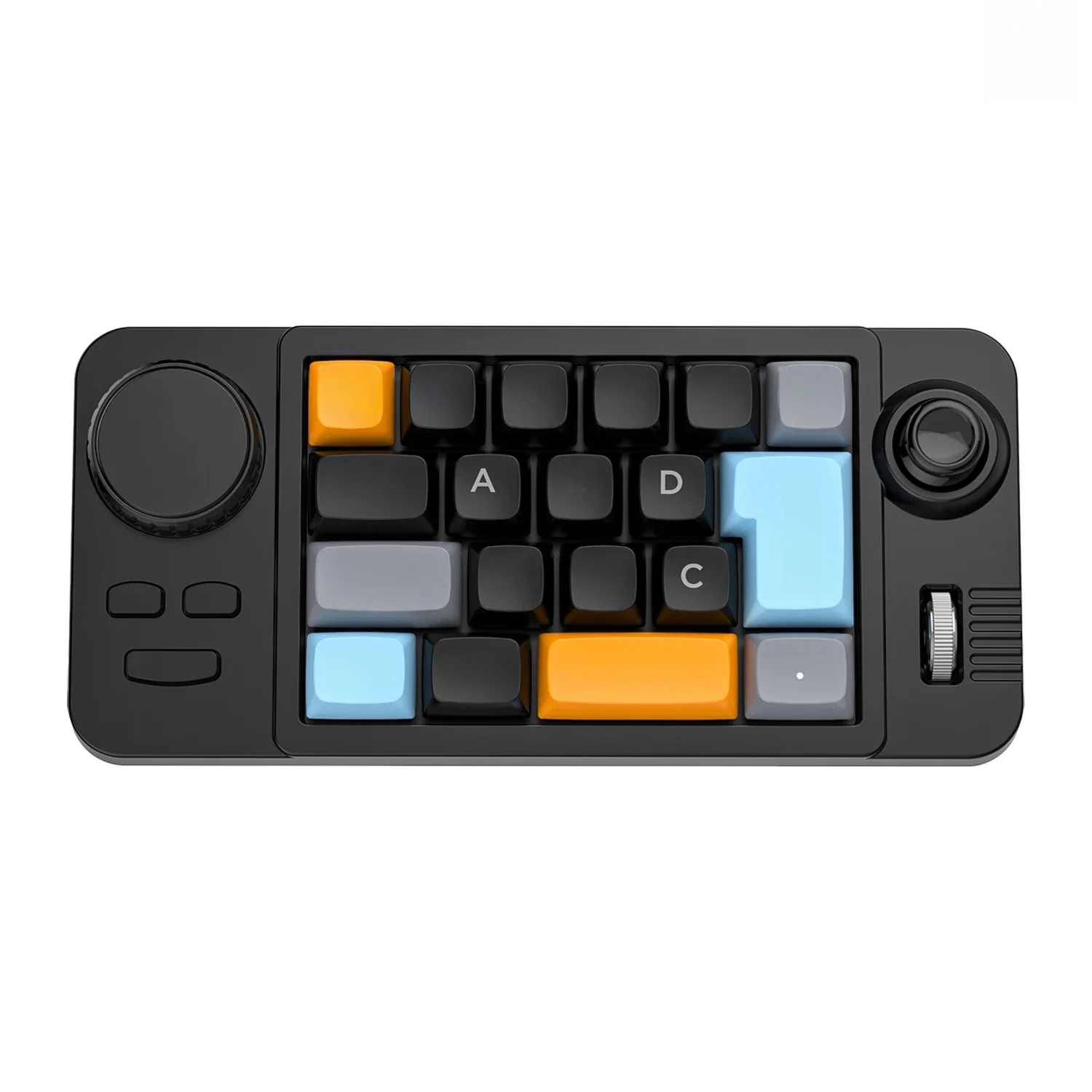 Programmierbare kabelgebundene mechanische Tastatur mit Lautstärke-Scrollrad, Spiel-Joystick, 19-Tasten-Hot-Swap-fähige Nummerntastatur für Win8/10/Mac