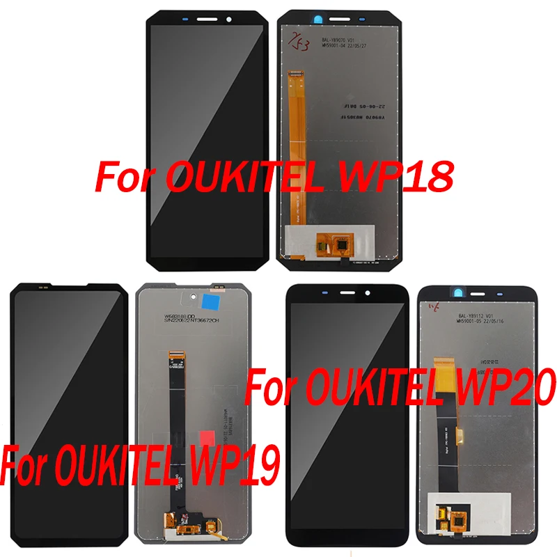 AiBaoQi 100% Original For OUKITEL WP18 WP18 Pro WP19 WP19 Pro WP20 WP20 Pro WP32 Touch Screen + LCD Display Assembly