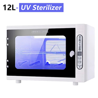 12L UV Light Sterilizer Nail Cleaner Box Barber Disinfection Cabinet Manicure Tools Ultraviolet Sanitizer For Spa Beauty Studio