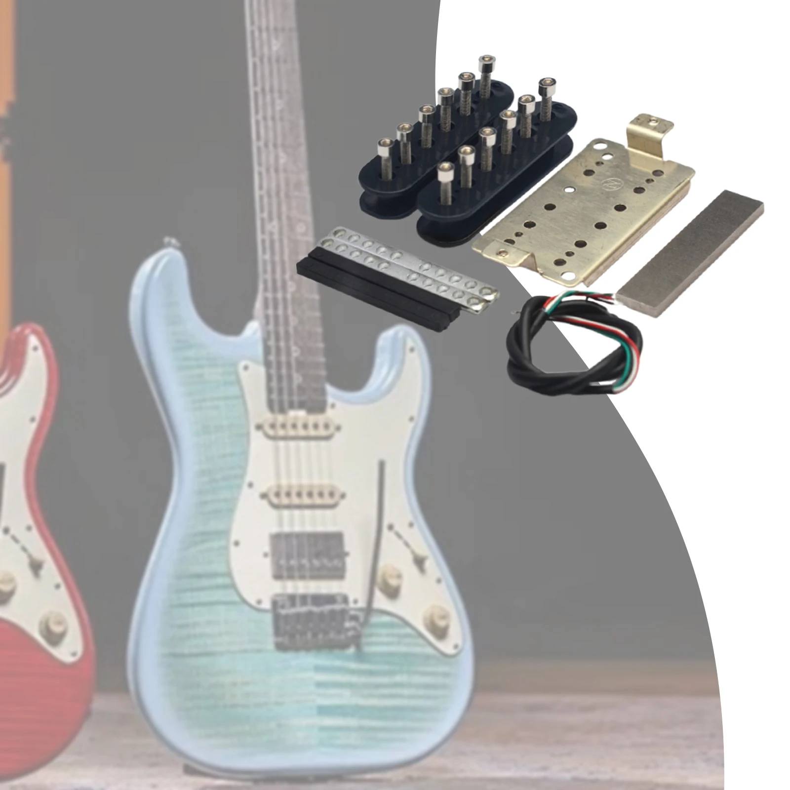 DIY Electric Guitar Pickup Kits for 6 String Electric Guitar Sturdy Easy Installation Replacement Guitar Parts Humbucker Pickup