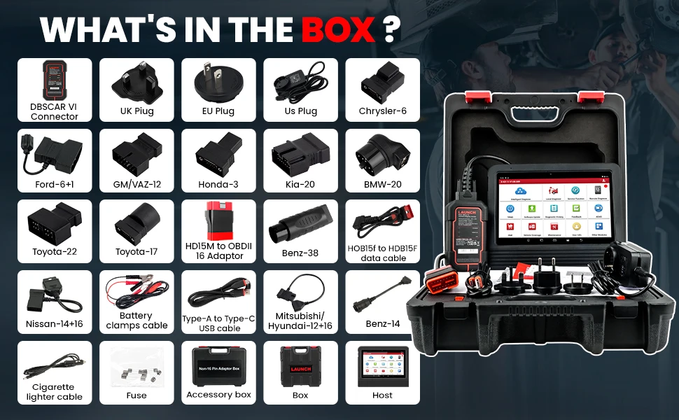New LAUNCH X431 PRO V5.0 Car Diagnostic Tools Auto Full System ECU Coding Active Test OBD2 Scanner 37 Reset CAN FD DBScar VII
