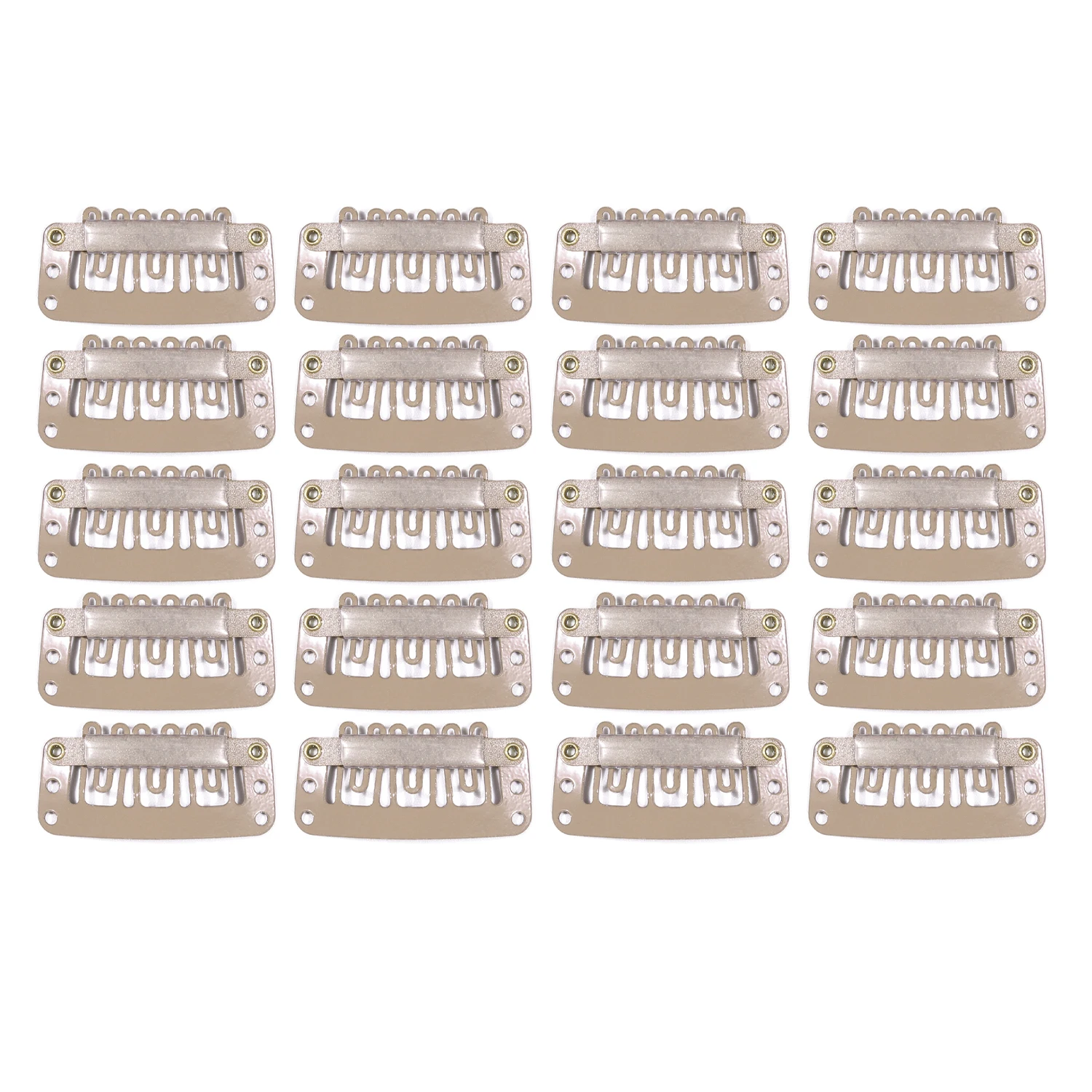 أدوات هيربيسي دبوس الشعر 20 قطعة كليب في الشعر التمديد شعر مستعار كليب للشعر البشري المفاجئة مقاطع الشعر ملحقات مشط معدني للإغلاق #4