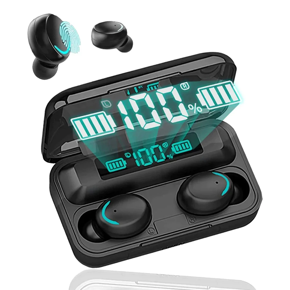 Fone Original Bluetooth 5.3 Preto Carrega Celular Bateria de Longa Duração Alta Performance
