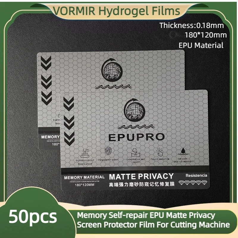 

50pcs Memory Second Repair EPU PRO Matte Privacy Hydrogel Film Super Self-lealing Mobile Phone Screen Protector For Brade Cutter