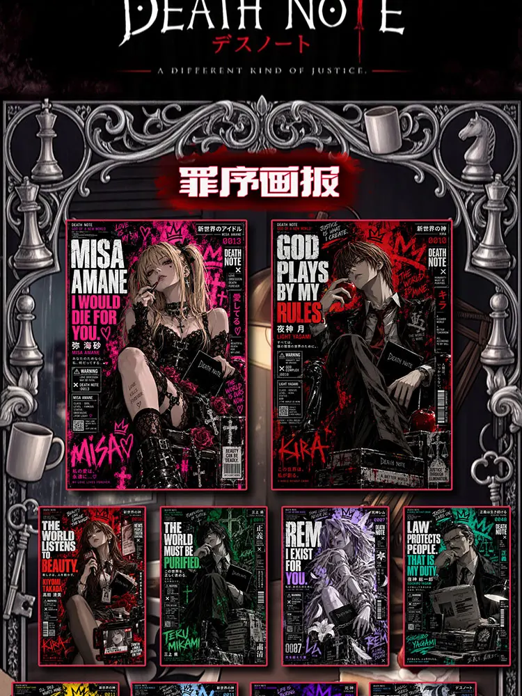 Wholesale 2026 Newest YingKongShe Death Note A6 Board Light Yagami L Hobby Japanese Anime CCG Party Trending Toys Birthday Gifts