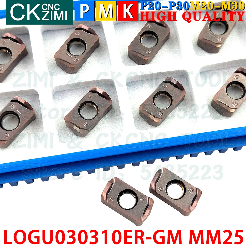 LOGU030310ER-GM MM25 LOGU 030310 ER GM Carbide Inserts Fast Feed Milling Inserts Tools CNC Mechanical Metal Lathe Milling Tools