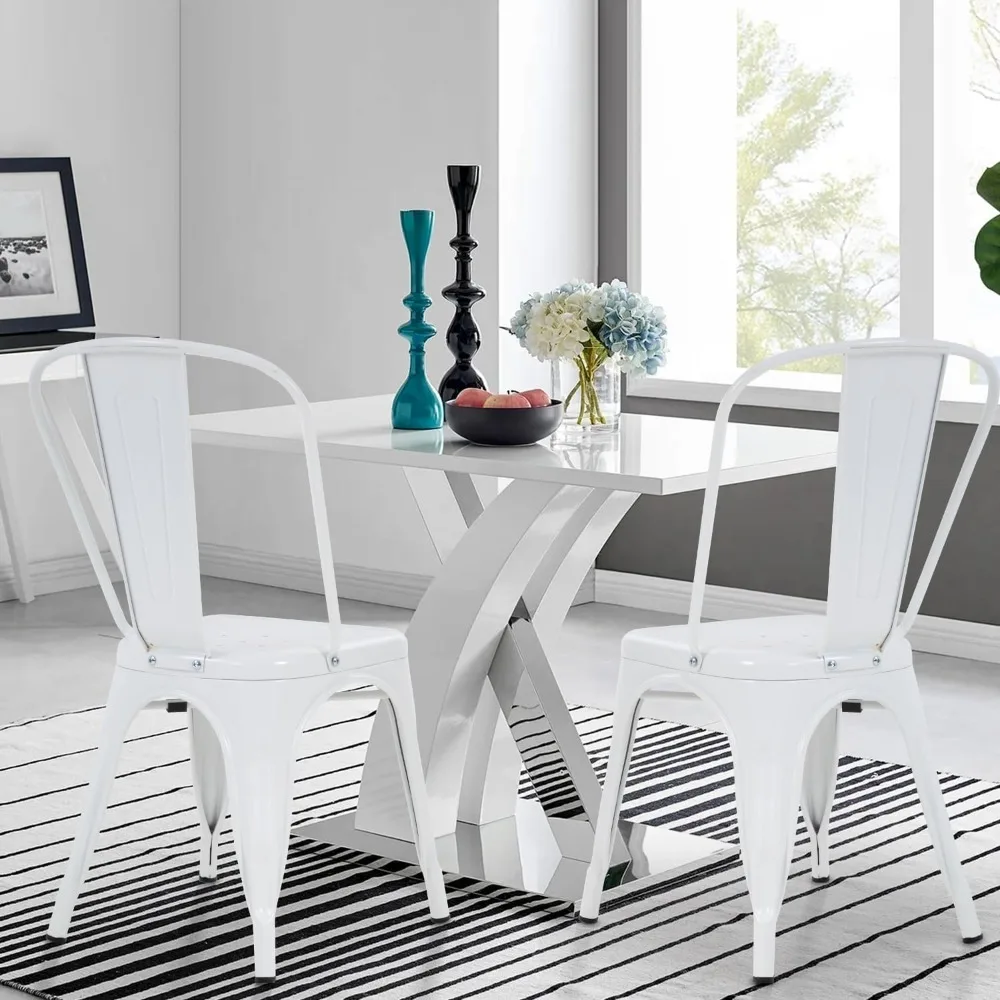 

Metal Dining Chairs Modern Patio Chair Indoor Outdoor Chairs Kitchen Chairs Metal Chairs Restaurant Chair Seat Height Metal Stac