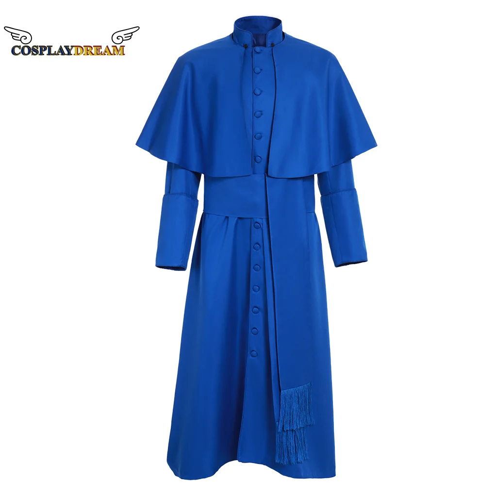

Medieval Clergy Robe Roman Priest Robe Robe Priest Robe Medieval Robe Wizard Priest Blue Robe Cosplay Costume