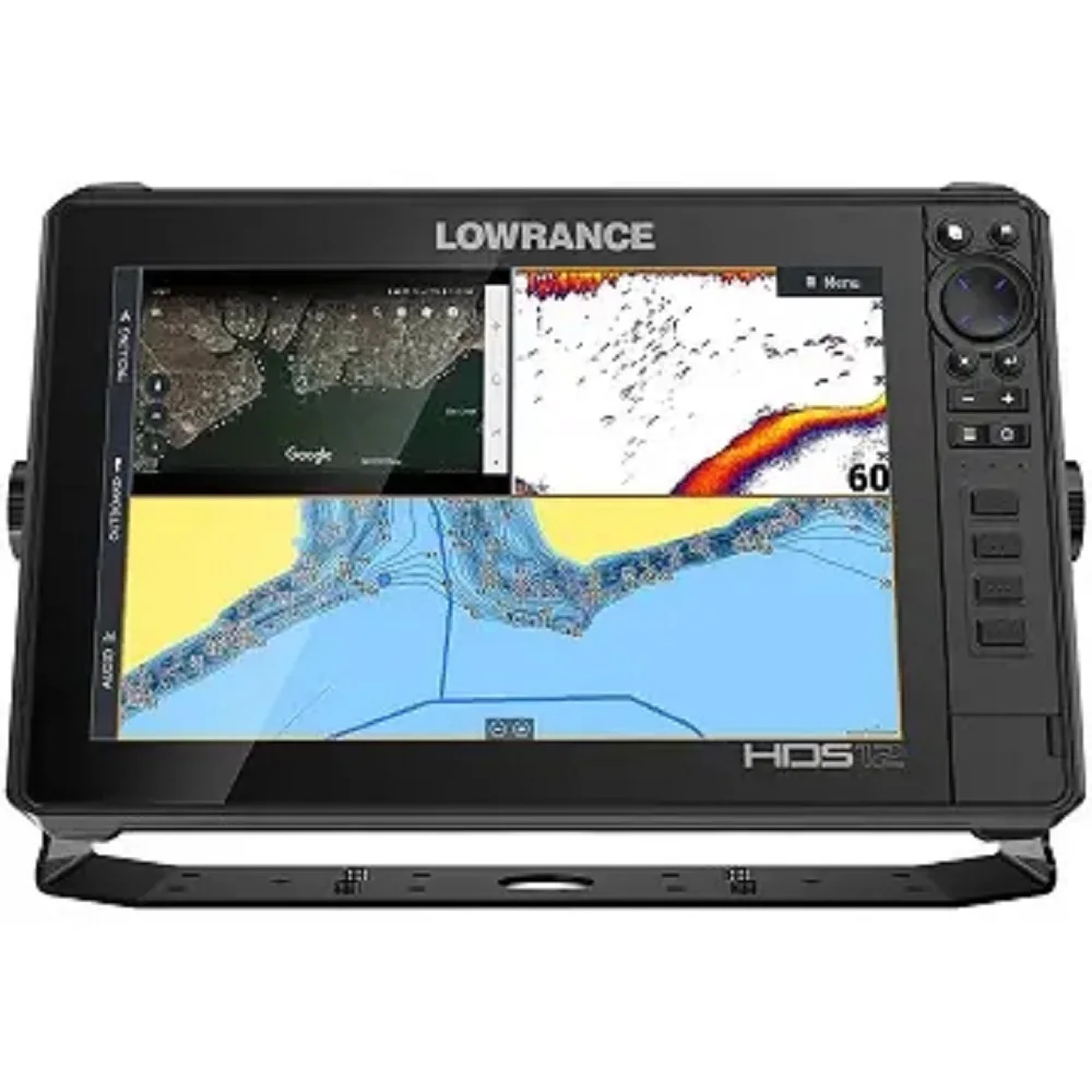 ORIGINAL NEW Lowrances HDS-12 Live Fish Finder with Active Imaging 3-in-1 Transom Mount Transducer C-MAP Pro Chart