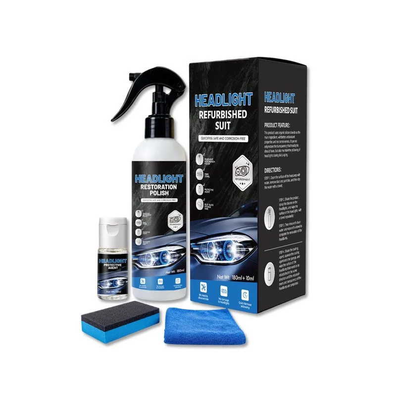 Reparatievloeistof voor autokoplampen, koplamprestauratieset, verwijdert vergeling en oxidatie, herstelt krassen, zorgt voor veilig rijden, autodetailing.