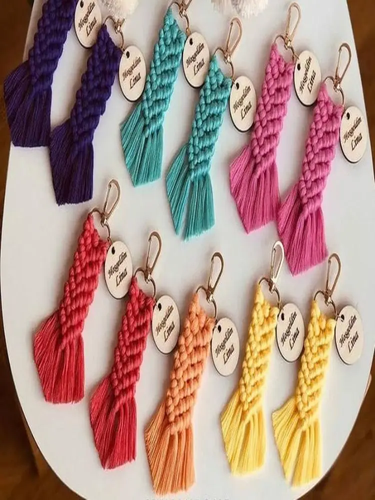 Macrame keychain 50 PCs Can Be Customized Birthday Wedding Promise Engagement Wedding And All Kinds Of Special Occasions With You