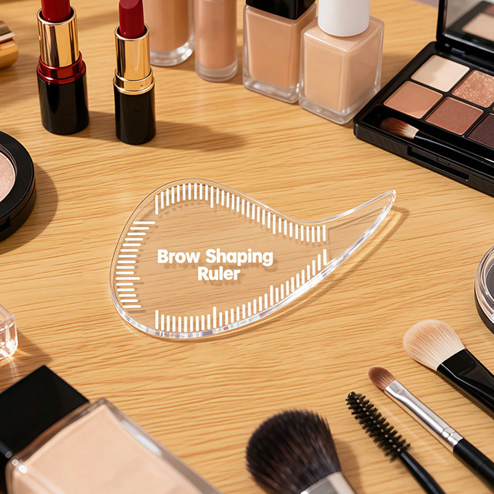 مسطرة الحواجب على شكل دمعة تساعد على هدايا للنساء إكسسوارات شفافة للمبتدئين أداة دليل الرسم السريع ملحقات متعددة الاستخدامات