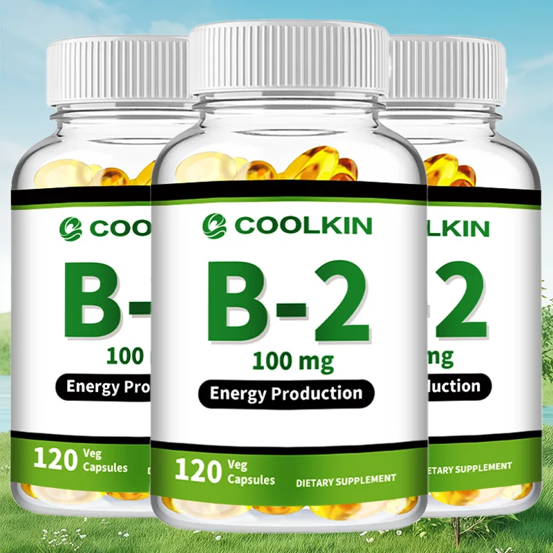 Riboflavin (vitamin B2) Capsules - Boosts Energy Production, Supports Skin Cell Health, Improves Vision - 120 Capsules