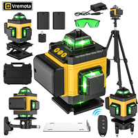 VREMOTA 16 Lines Laser Level Green Line Self-leveling 360 Horizontal And Vertical Super Powerful green Beam Laser Level