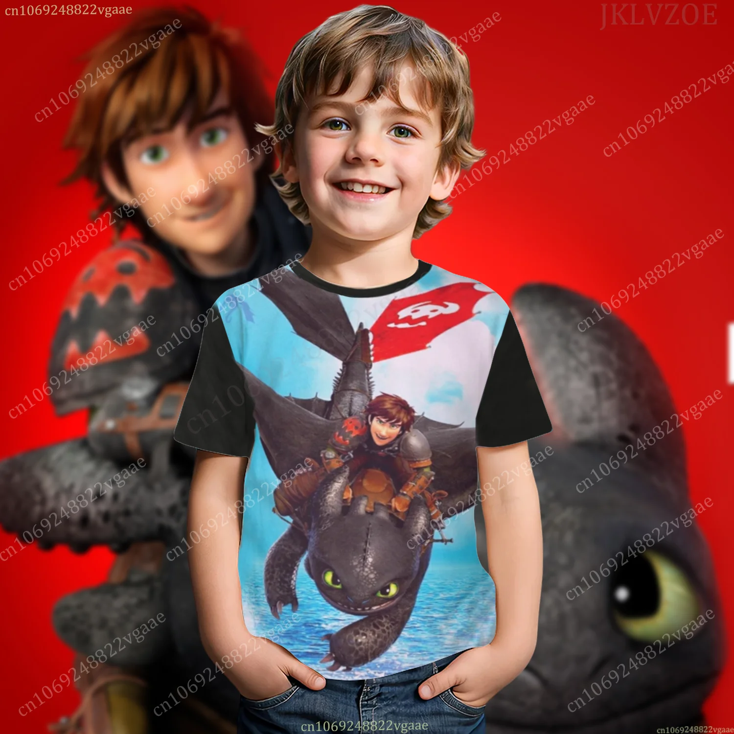 2024 How To Train Your Dragon T Shirt Kids Men Boys Toothless T-shirt Short Sleeve Top Funny Tee Clothes Training Uniform