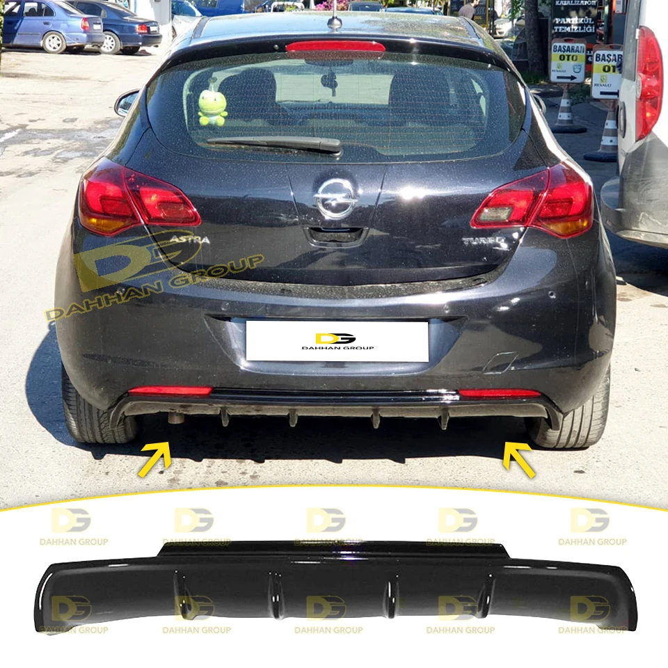 

Opel Astra J Pre-Facelift 2009 - 2012 HB Rieger Style Rear Diffuser Valance Spoiler Without Outlets Piano Gloss Black Plastic