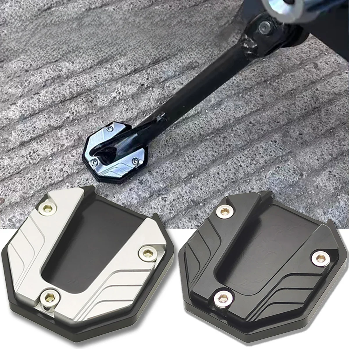 AliExpress Motorcycle Bike Kickstand Parking Rack Extender Foot Side Stand CNC Aluminum Alloy Extension Foot