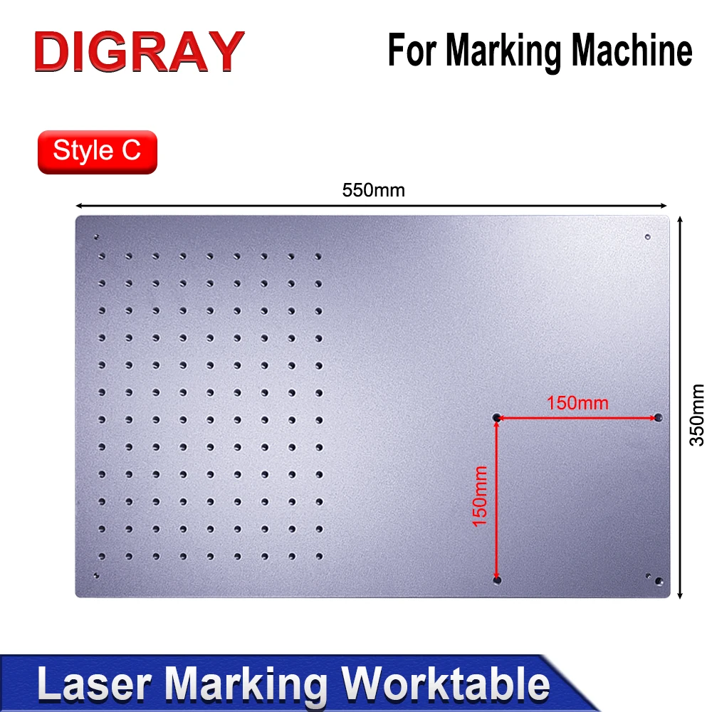 Рабочая платформа для листового алюминия DIGRAY 320*280 мм, 350*550 мм и 345*270 мм для волоконно-оптической лазерной маркировочной машины UV CO2.