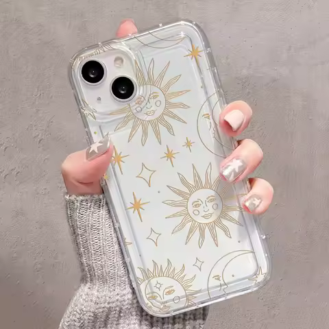 S24 Ultra Phone Case For Samsung A54 5g Sun Moon Case S25 S22 S21 FE S23 Plus A53 A52 A52S A34 A14 A33 A32 A54 A15 A55 A35 Cover