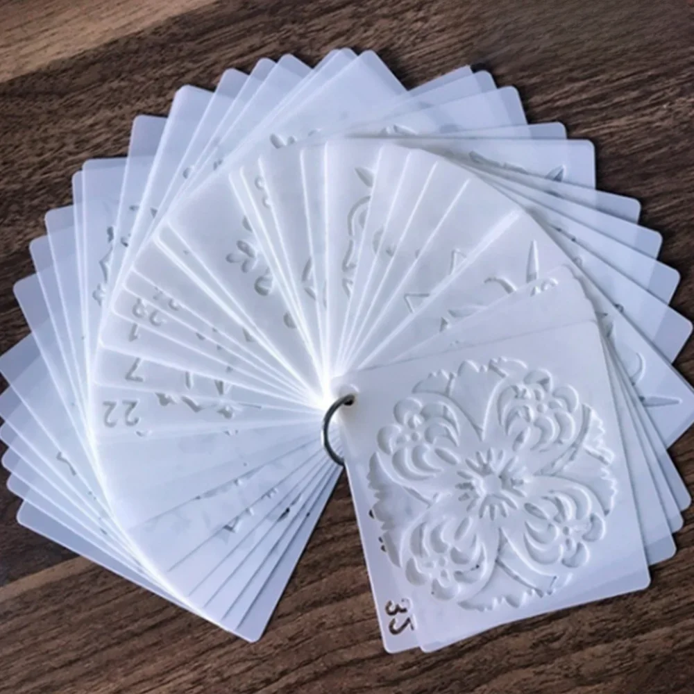 STONEGO Mandala szablony DIY dekoracja domu rysunek laserowo wycinany szablon szablon ścienny malowanie dla płytek drewnianych tkanina — zdjęcie 2