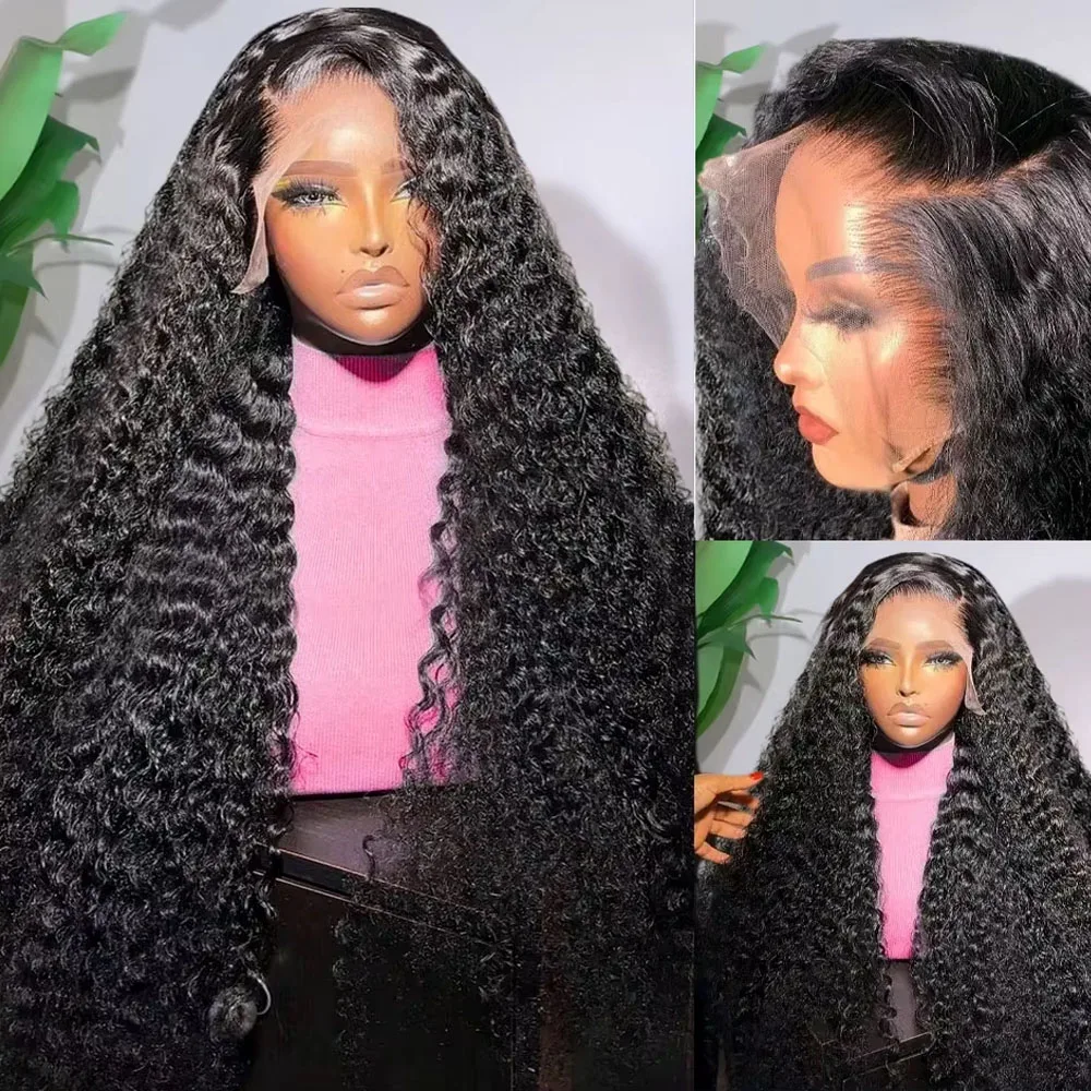 13x4 13x6 HD Lace Deep Curly Wave Frontal Wig Brazilian Jerrly Curly Lace Front Human Hair Wigs For Women 250% Density Hair Wigs image 4